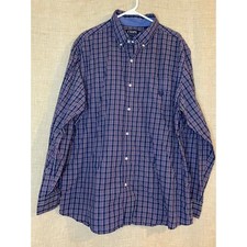 Chaps Plaid Button Down Shirt Easy Care Long Sleeve Casual XXL