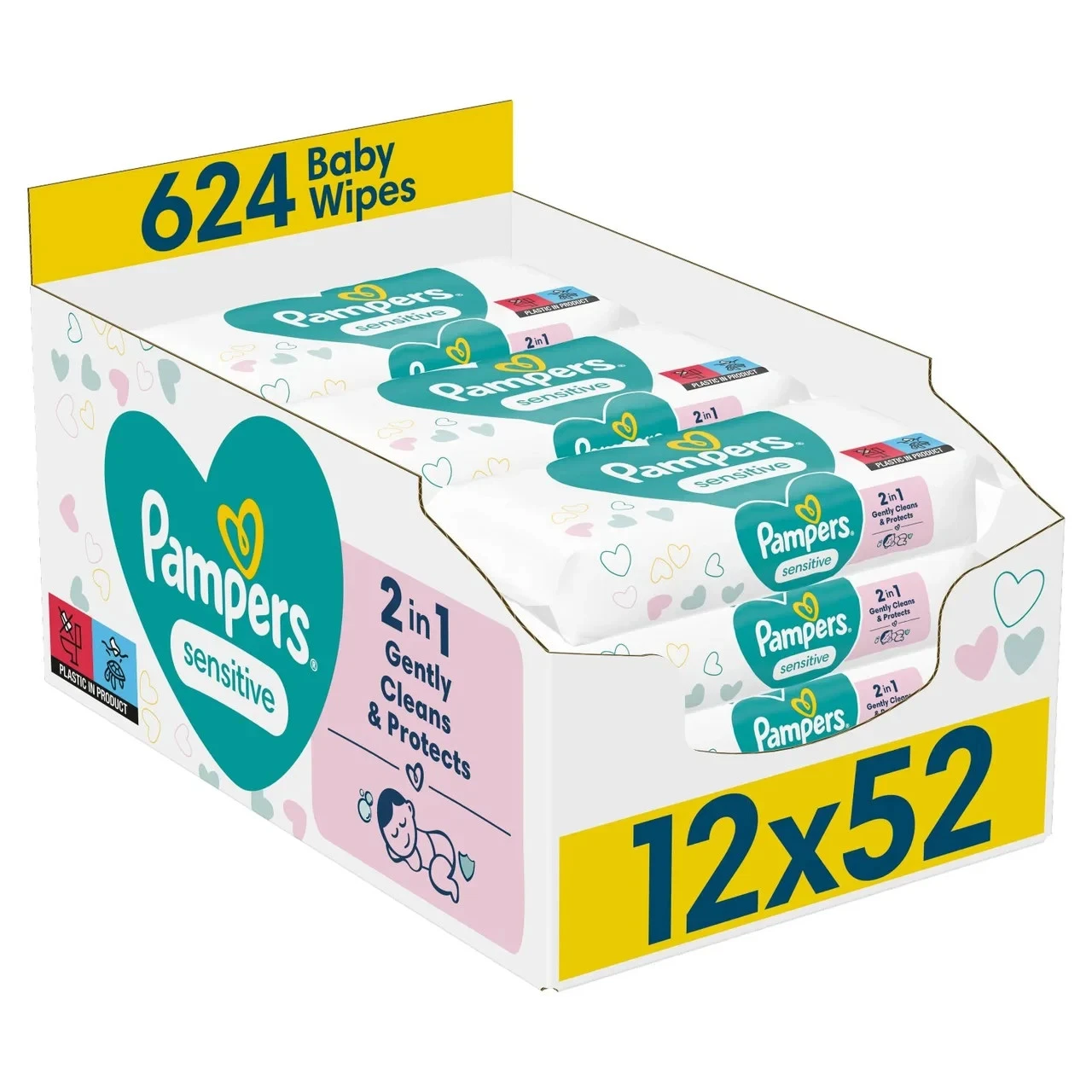 Pampers Sensitive Baby Wipes 52's - Pack of 12 (624 Wipes)
Opens in a new window or tab
