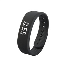 LED Digital Smart Bracelet Waterproof Smart Clock Smartband Vibration Alarm Remi