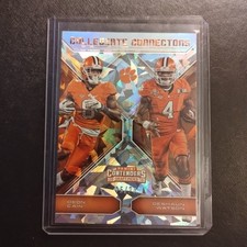 #15/23 Deshaun Watson Cracked Ice Deon Cain 2018 Panini Contenders DP Clemson