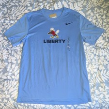 Nike Dri-FIT Liberty Flames Light Blue Athletic T-Shirt; Adult Size Medium