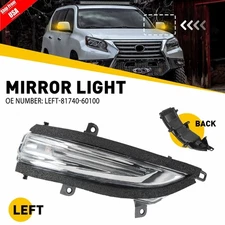 Clear For Lexus LX570 GX460 2010-2023 Driver LED Mirror Turn Signal Light Amber