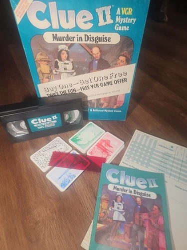 Clue VCR Mystery Game by Parker Brothers Vintage Board Game. Complete And Fun!