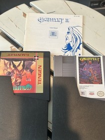 Gauntlet (black Cartridge)& Gauntlet  2 W, Manual Nintendo NES - Tengen Tested