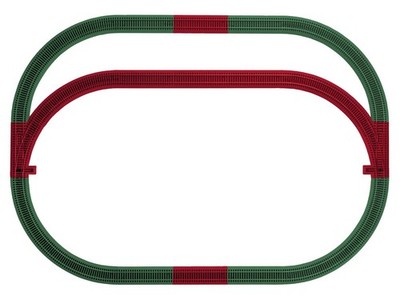 S Lionel 49990 AF FasTrack Outer Passing Loop Add-On Track Pack