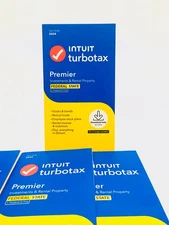 NEW TurboTax Premier 2024 Federal & State 5 Fed E-Files For Win & Mac SEALED USA
