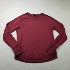 Athleta Sweatshirt Womens size S Red Long Sleeve Modal Stretch Crewneck