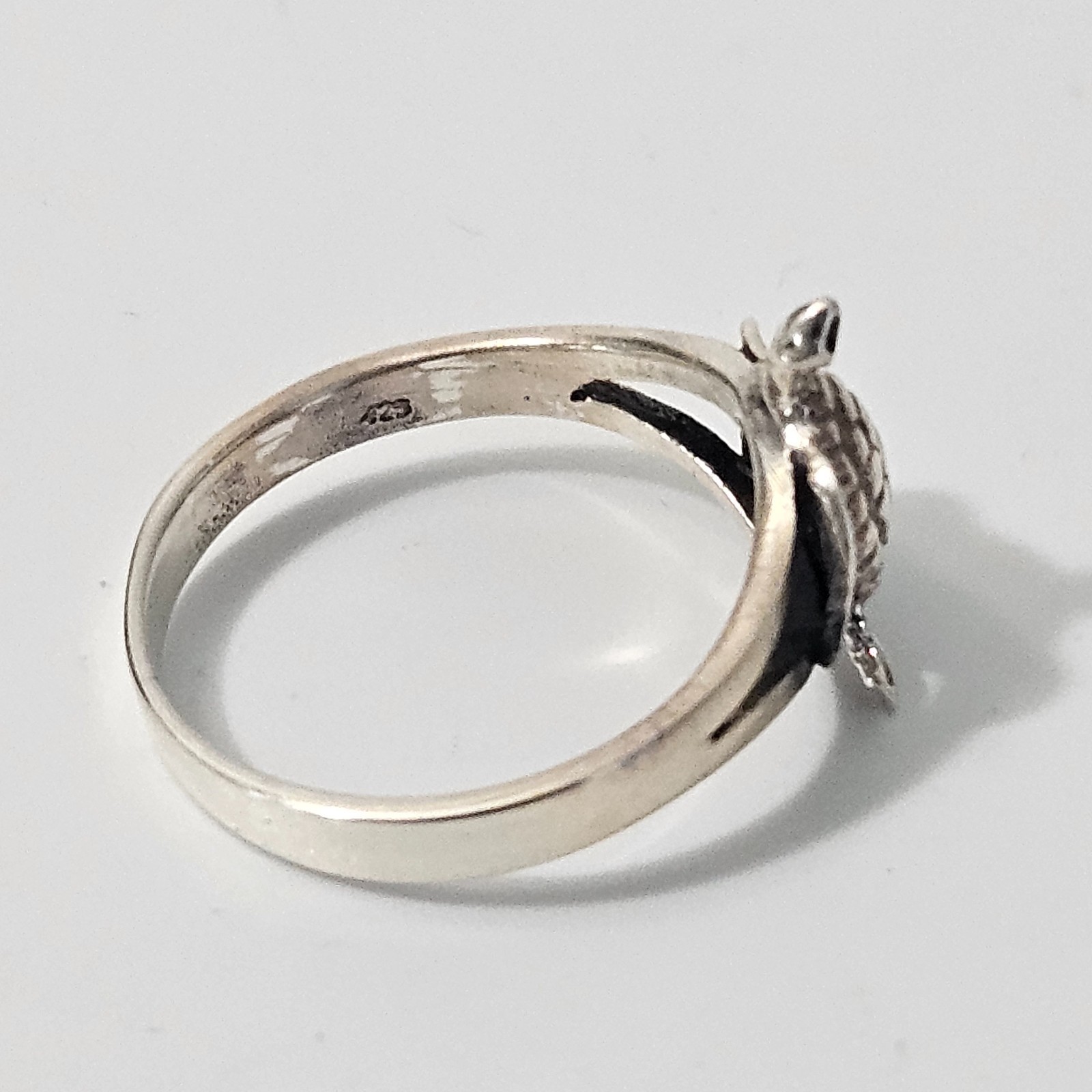 Sterling Silver Turtle Ring Size 8 - image 5