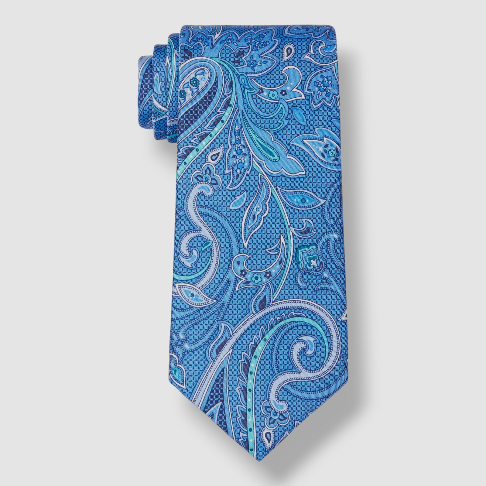 Michael Kors Mens Blue Classic Paisley Neck-Tie-OS 3890₽
