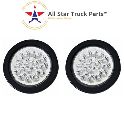 4 '' Weiß 18 LED Rund Rückwärtsgang Backup Heck Truck Licht Mit Öse Wiring- Qty 2