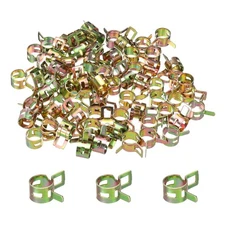 70Pcs ID 10mm 3/8inch Fuel Line Hose Clips Pipe Clamps Spring Hose Clamp
