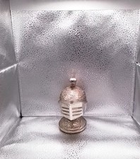 Silver Decorative Helmet Coin Bank with Intricate Design for Display - Z#1103