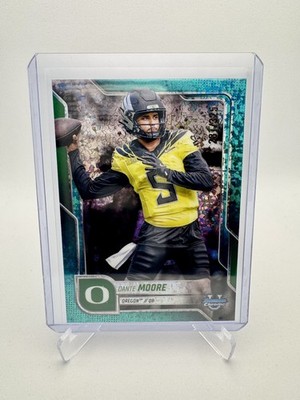 2025 Bowman Chrome University Dante Moore Aqua Mini-Diamond /325 Oregon Ducks  