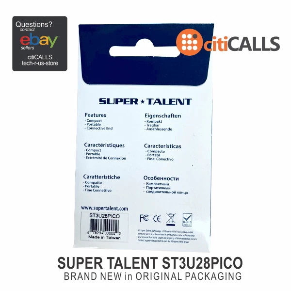 Super Talent ST3U28PICO 128GB USB 3.0 Pico Flash Drive Seq. Read: Up to 72 MB/s - Image 3 of 4