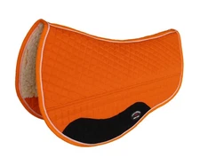 Challenger 28" x 30" Western Quilted Fleece Padded Barrel Saddle Pad Orange