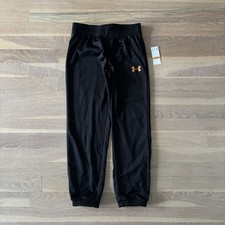 Boys Black Under Armour Logo Jogger Sweatpants Size Small NWT