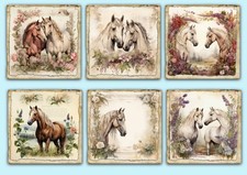 Vintage Horse Card Toppers Cardmaking & Scrapbooking, Ephemera, Gift Tags topper