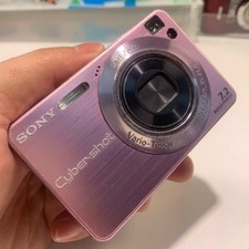 Sony Cybershot DSC-W120 7.2MP CCD Vintage Digital Camera - 100 Working-Pink