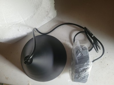 Volume Lighting 1-Light Black Island Pendant Light with Cone Metal Shade