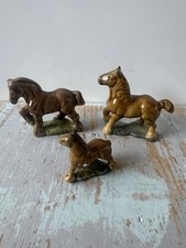 Wade Porcelain Horses X 3  Collectable Ornaments