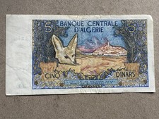 Algeria - Algeria 5 Dinars 1970 Fox - Banknote