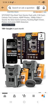 SPYPOINT Flex-Dark Twin Starter Pack New Opened