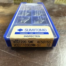 Sumitomo VCGT110302MN-SI VCGT220.5MESI AC5015S Carbide Insert Qty 10 (P63)
