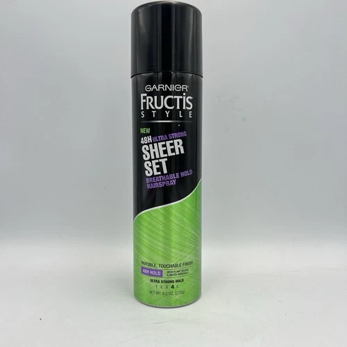 Garnier Fructis Style 48H Extreme Hold SHEER SET Breathable Hold Hairspray 9.5Oz