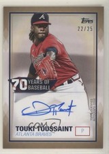 2021 Topps 70 Years of Baseball Gold 22/25 Touki Toussaint #70YA-TT Auto 3c2