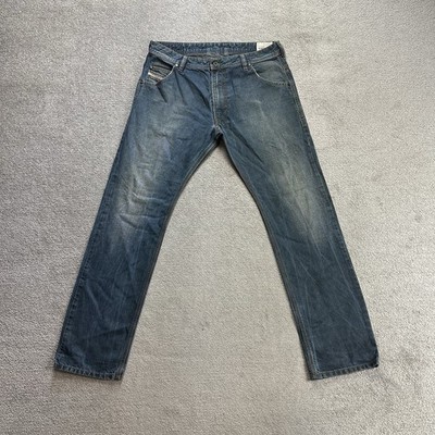 DIESEL Herren Jeans Hose KROOLEY W34 L32 Regular Slim Tapered 22009 Blau Denim