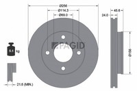 2X Pagid Bremsscheibe AußEnbelüFtet Ø256Mm FüR Mitsubishi Colt VI Z3_A Z2_A RG