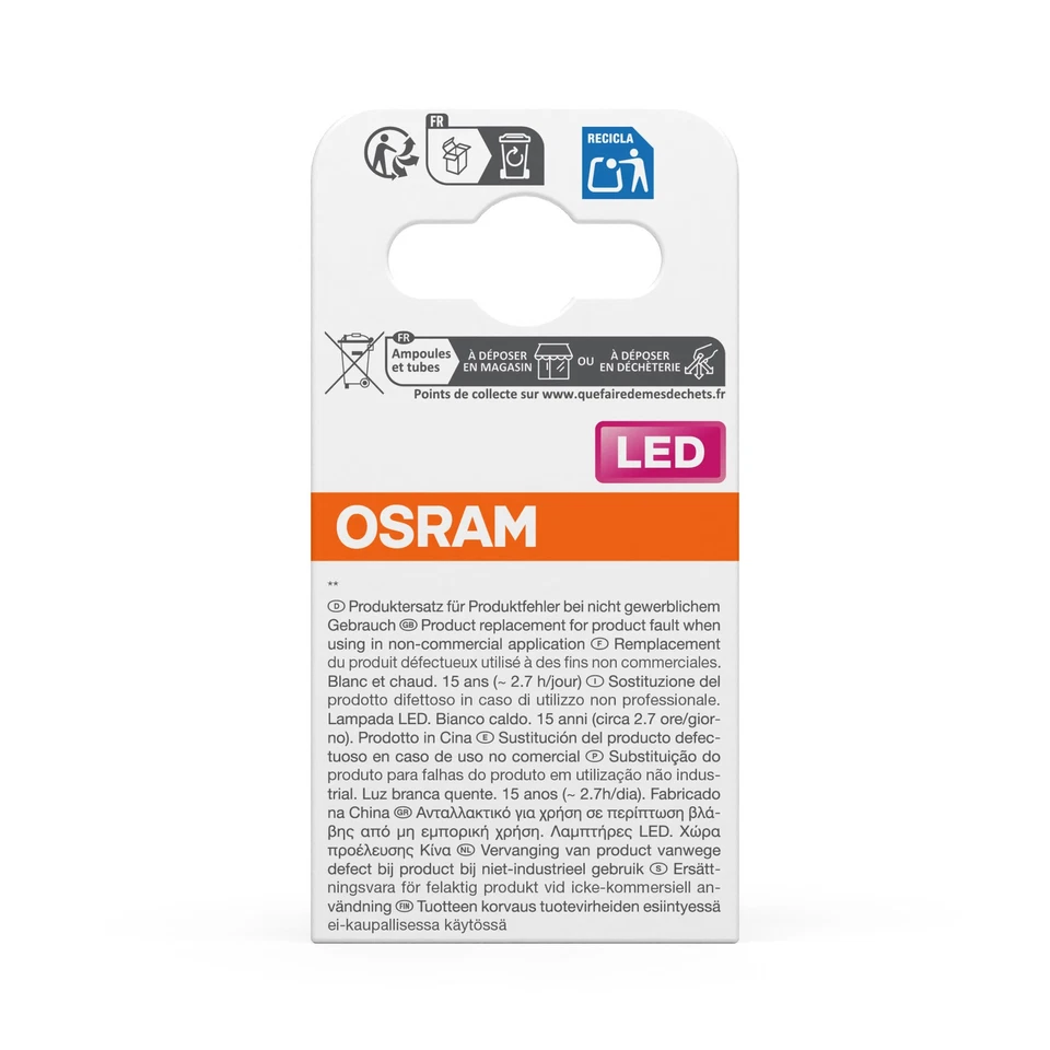 OSRAM LED Spot Lampe Star MR16 3,3W 827, 2700K warmweiß, GU5.3, 120°, 396 lm, - Bild 3 von 4