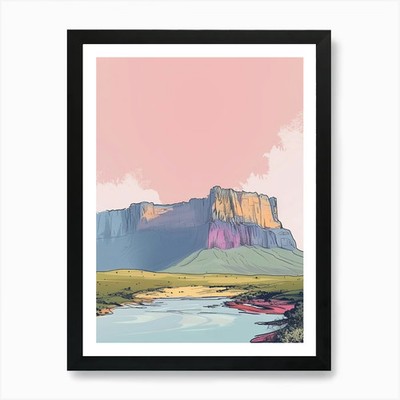 Mount Roraima Venezuela Brasilien Colo gerahmtes Wandbild Poster Leinwanddruck Bild