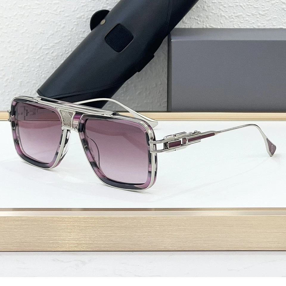 DTS461 Metallic Retro Square Trendy DITA Sunglasses for Men and Women - Image 4 of 4