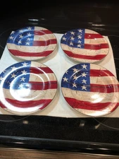 4 Colonial 1997 Warren Kimble by Sakura Salad/Dessert/Bread/Snack 8" Plates 