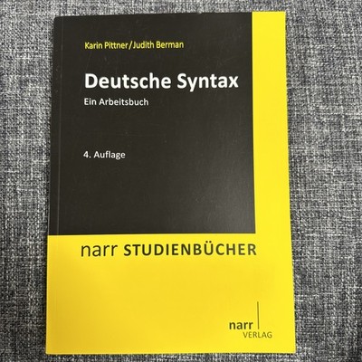Deutsche Syntax. Ein Arbeitsbuch von Karin Pittner, ... | Buch | Zustand wie neu