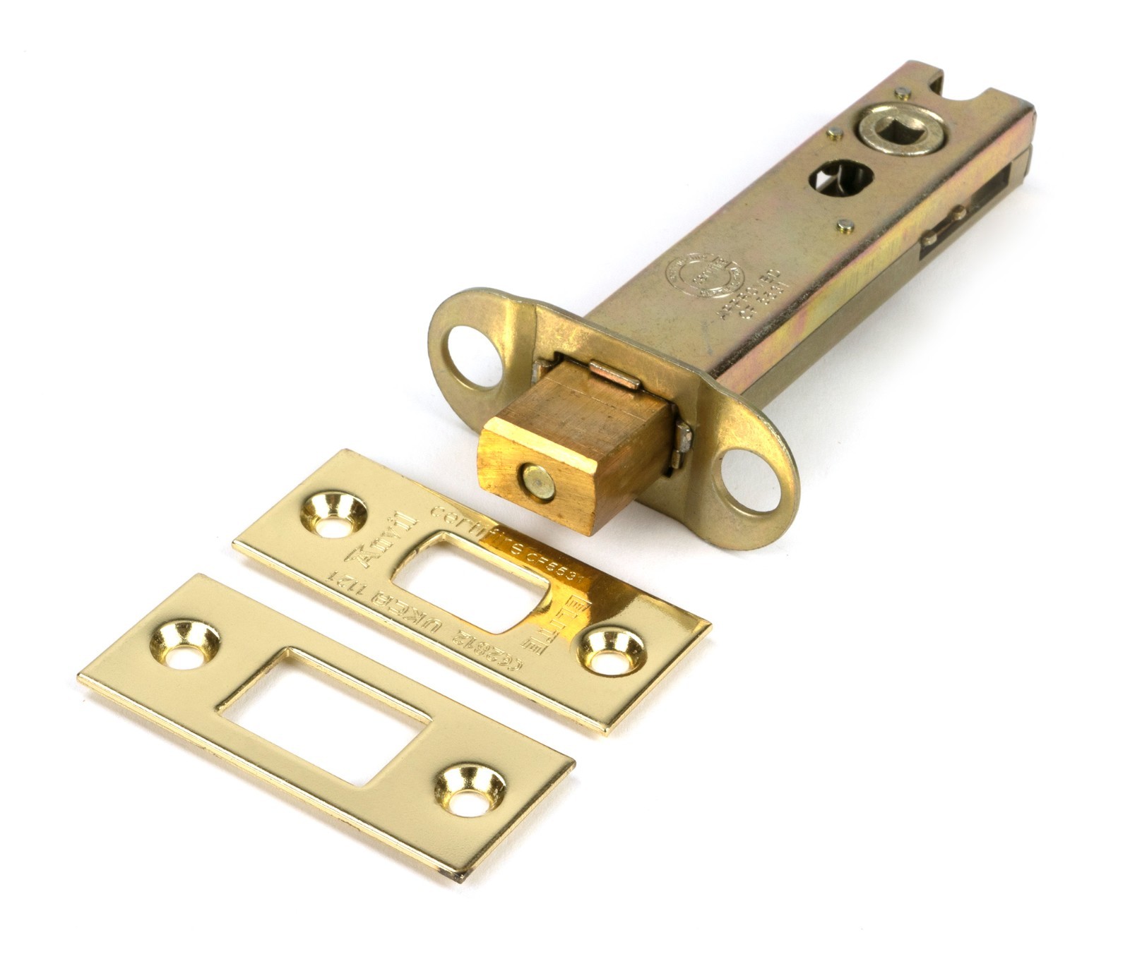 From The Anvil 51497 Polished Brass 4"" Heavy Duty Tubular Deadbolt