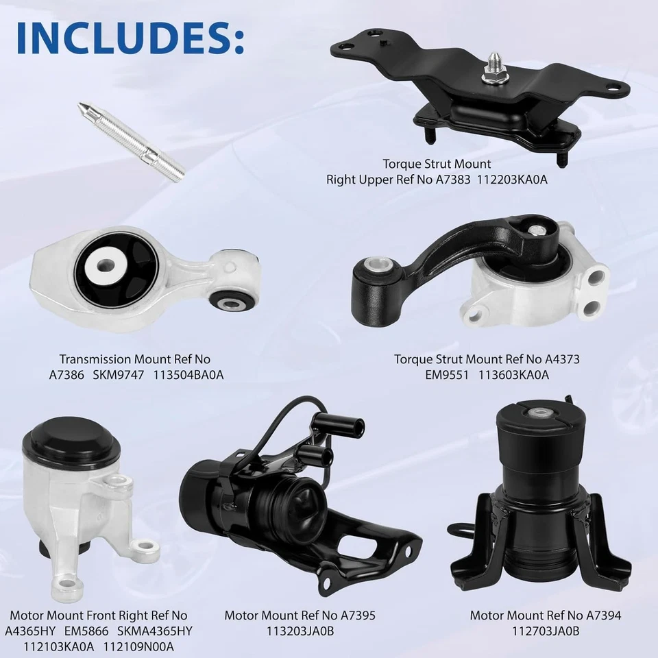 Engine Motor & Auto Trans Mounts for Nisssan Murano Infiniti QX60 FWD 2014-2020 Foto 2 de 4