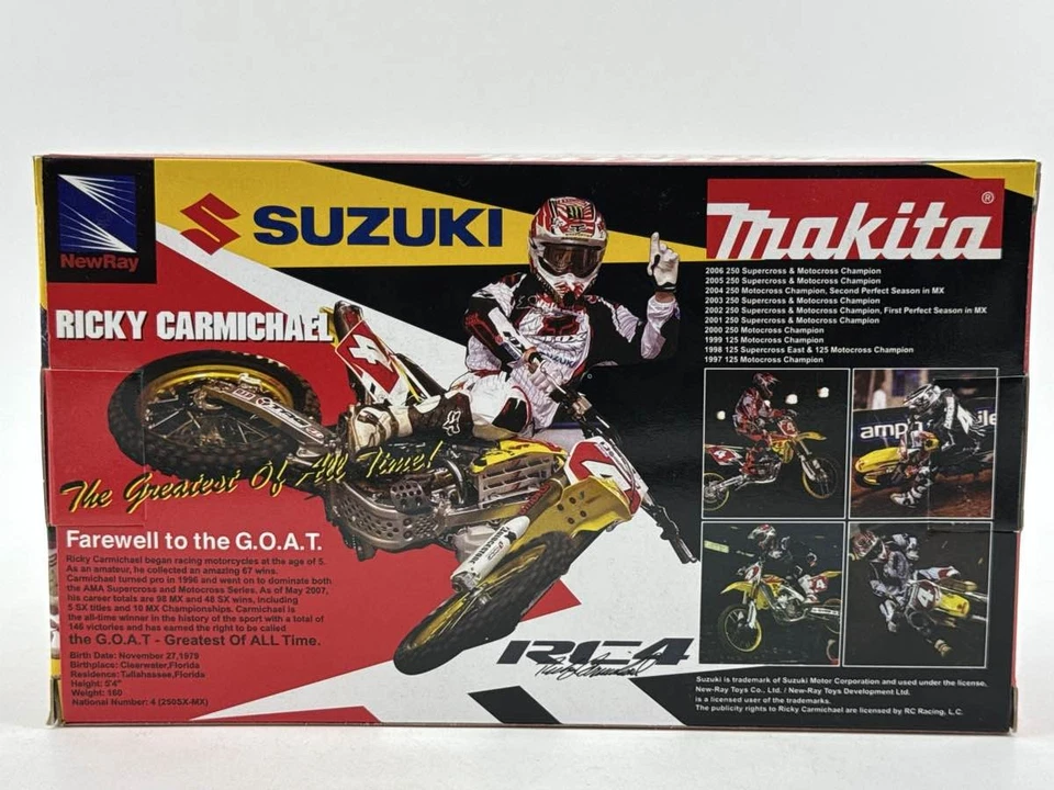 New-Ray 1:12 Makita Suzuki RM-Z450 RC4 Die-Cast Dirt Bike - Image 4 of 4