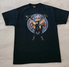 Vintage X-Men T-Shirt Used Adult Large Navy Blue 2002 Wolverine 100 Cotton