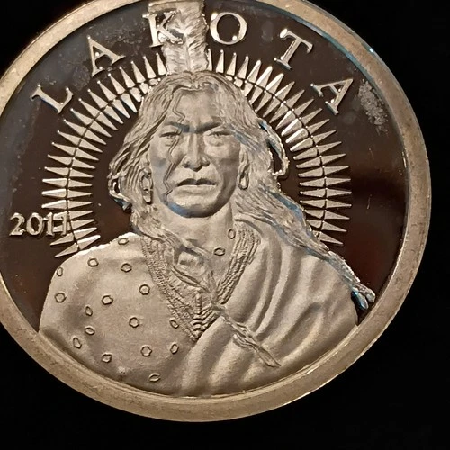 One Ounce .999 Fine Silver Lakota/ Buffalo Round - Silver