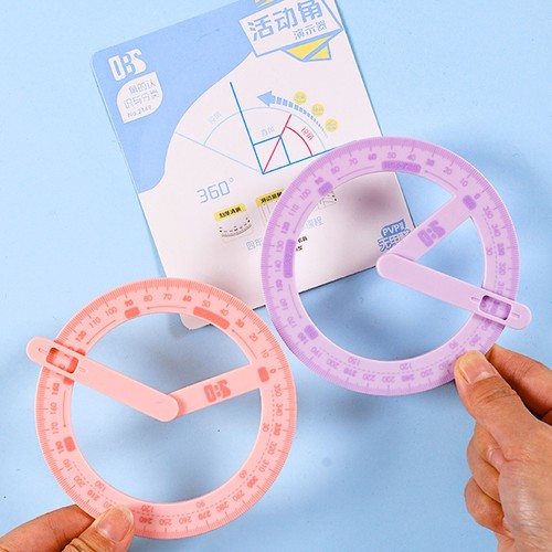 1PC 360 Degree Activity Protractor Student Angle Reader Teaching Aids - Afbeelding 7 van 15