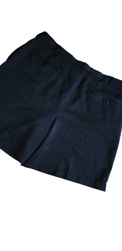 Mens Shorts Black Cool Plus Golf Size 42 Pleated Pockets Polyester Lightweight - Picture 2 of 5