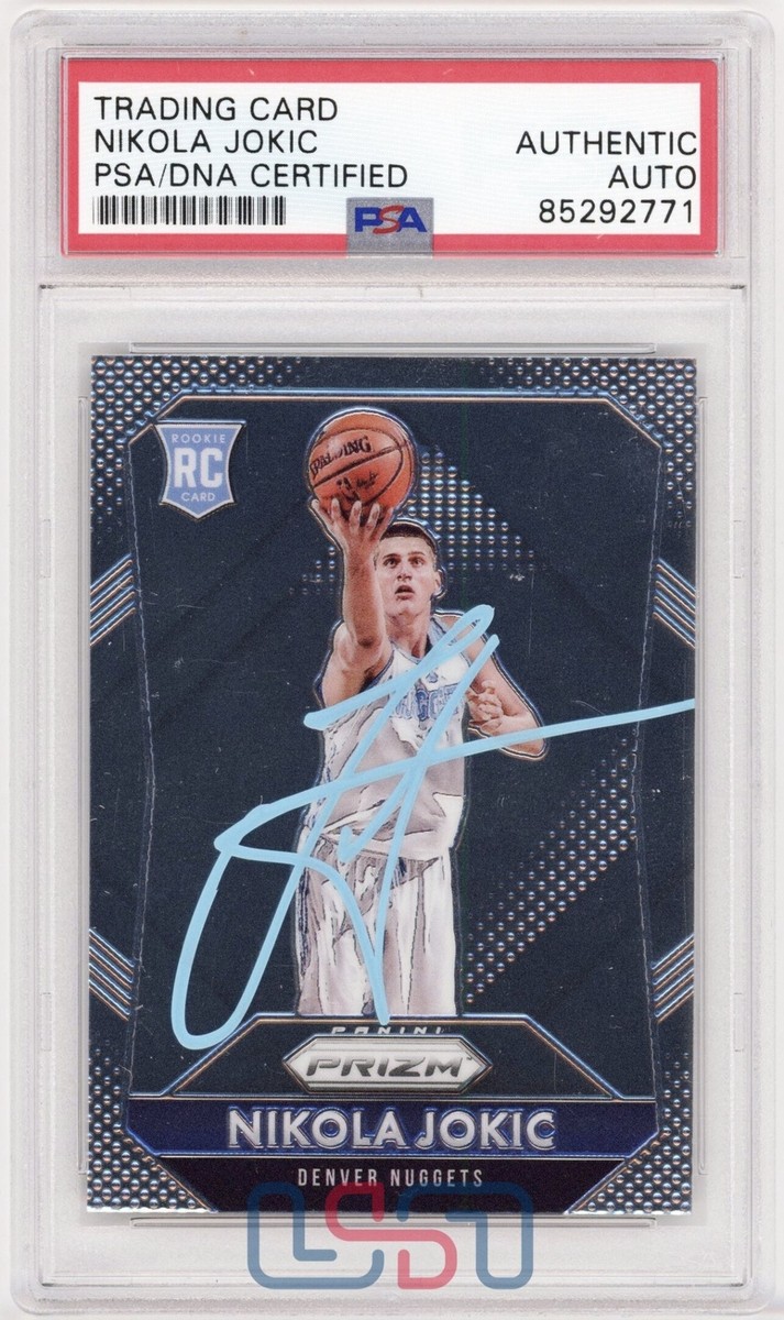 Nikola Jokic Denver Nuggets Signed Panini Prizm #335 Rookie Card