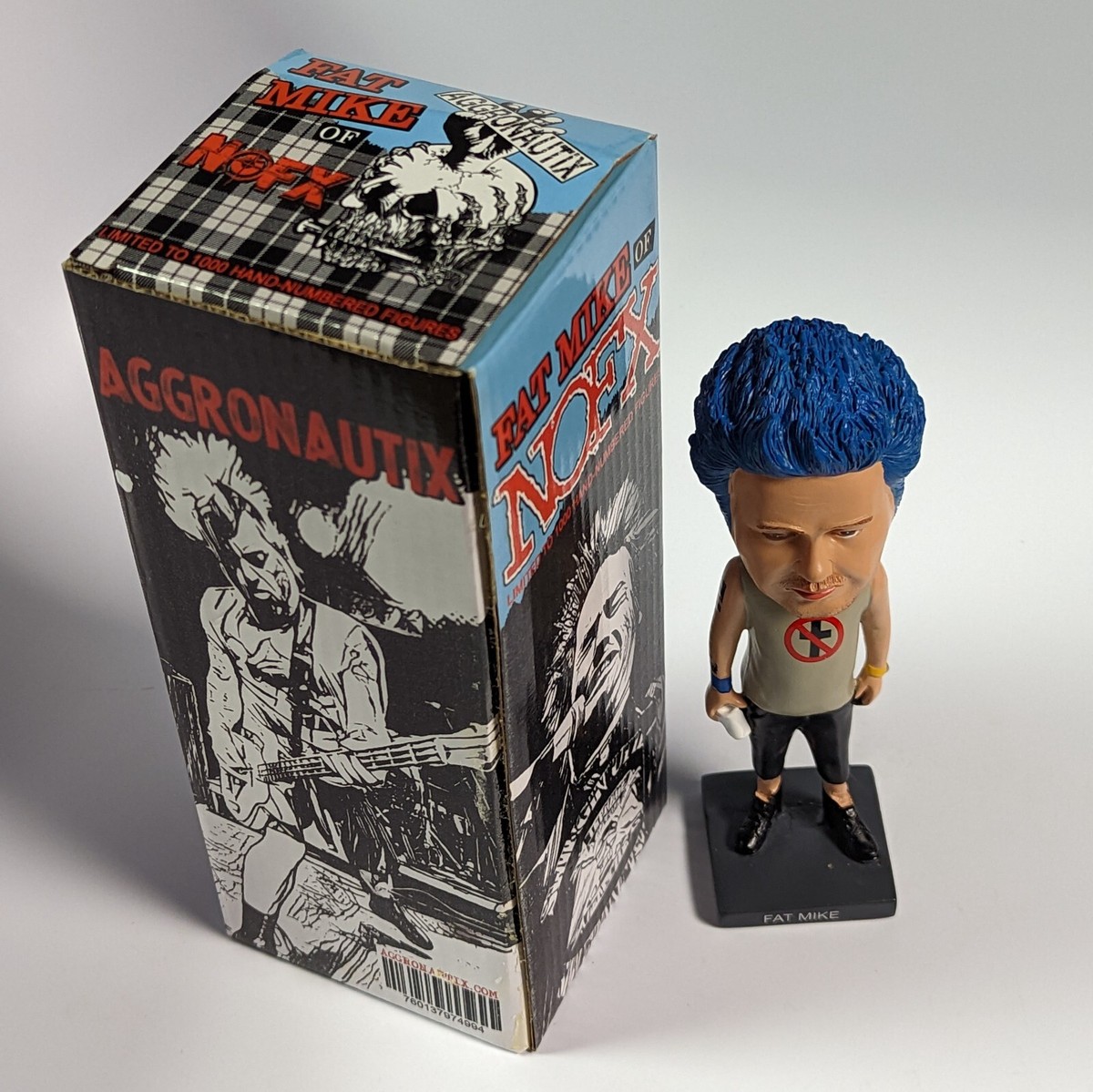 【新品・未開封】NOFX Fat Mike レプリカ ベース フィギュア NOFX Fat Mike Throbblehead Aggronautix Bobblehead Limited