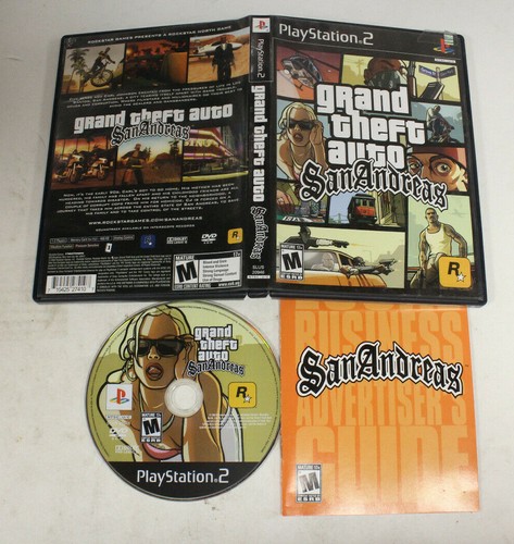 PS2 Grand Theft Auto San Andreas Game Cleaned Complete Black ...