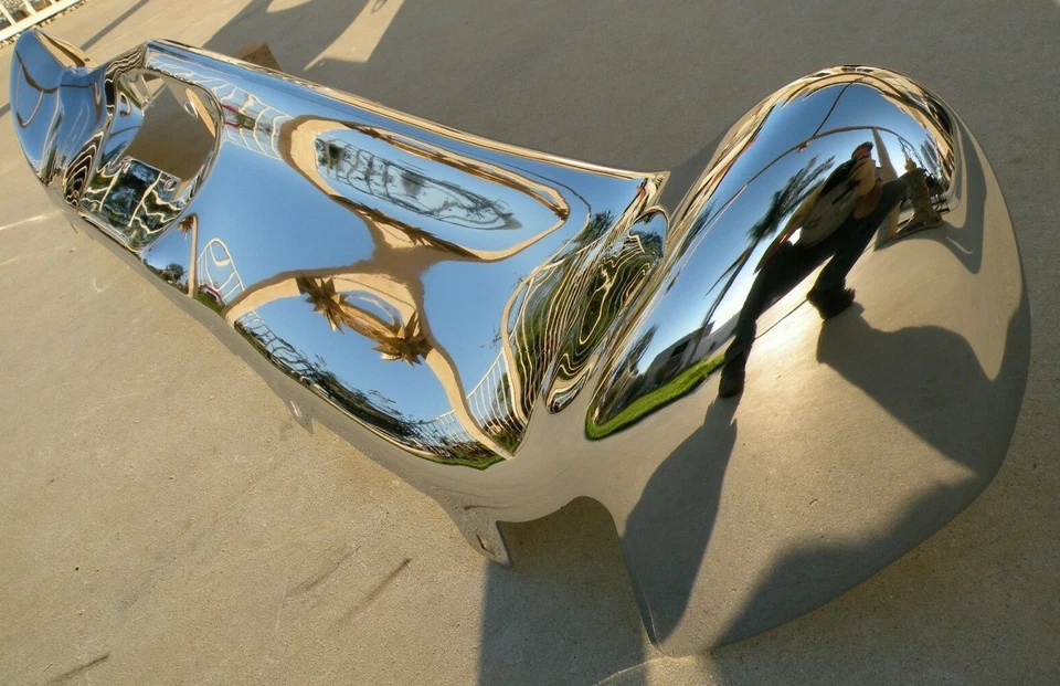 PARAGOLPES DELANTERO FORD GALAXIE 500 XL LTD NUEVO TRIPLE PLATEADO CROMADO 1968 68 OEM Foto 4 de 4