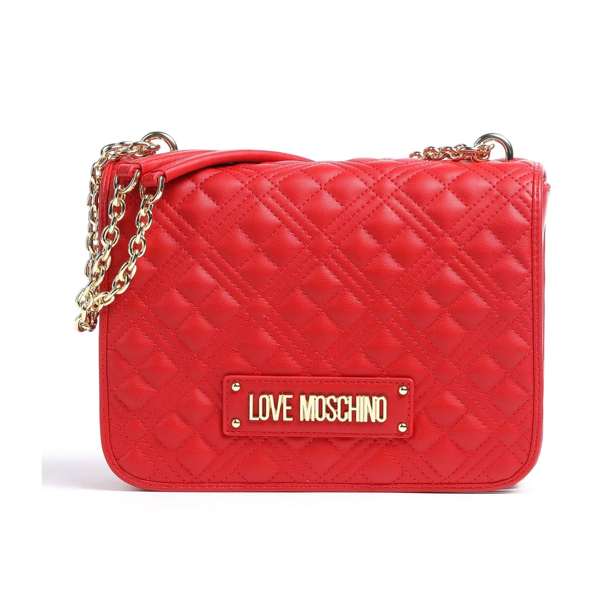 Red quilted moschino bag sale