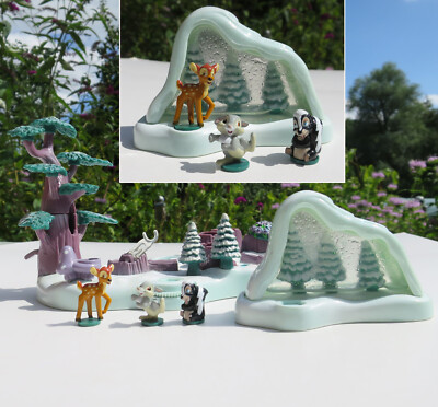Mini Polly Pocket Disney Bambi Playset 100% Komplett Bluebird