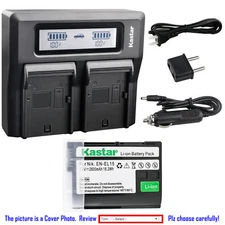 Kastar Battery LCD Dual Fast Charger for Nikon EN-EL15 MH-25A Nikon D7100 DSLR